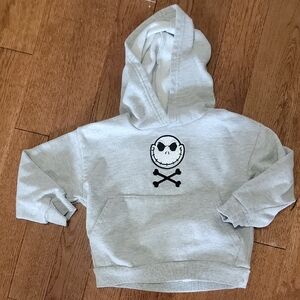 Disney Light Gray Kids Hoodie Jack Skellington